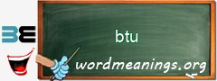 WordMeaning blackboard for btu